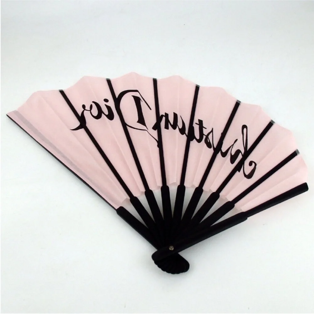 Dior Sensu Pink Folding Fan with Christian Dior in Pink and Black - Picture 2 of 7